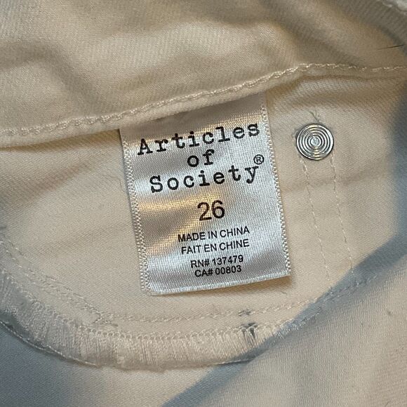 Articles of Society Sarah Skinny Jeans Size 26 Jegging‎ Stretch White - Picture 3 of 12